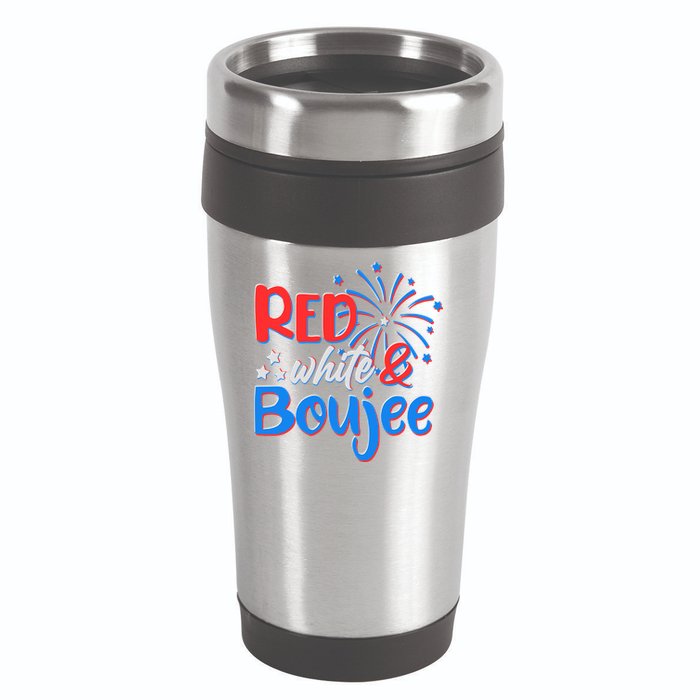 Red White And Boujee 4th of July Fireworks 16oz Travel Tumbler