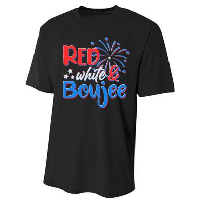 Red White And Boujee 4th of July Fireworks Performance Sprint T-Shirt