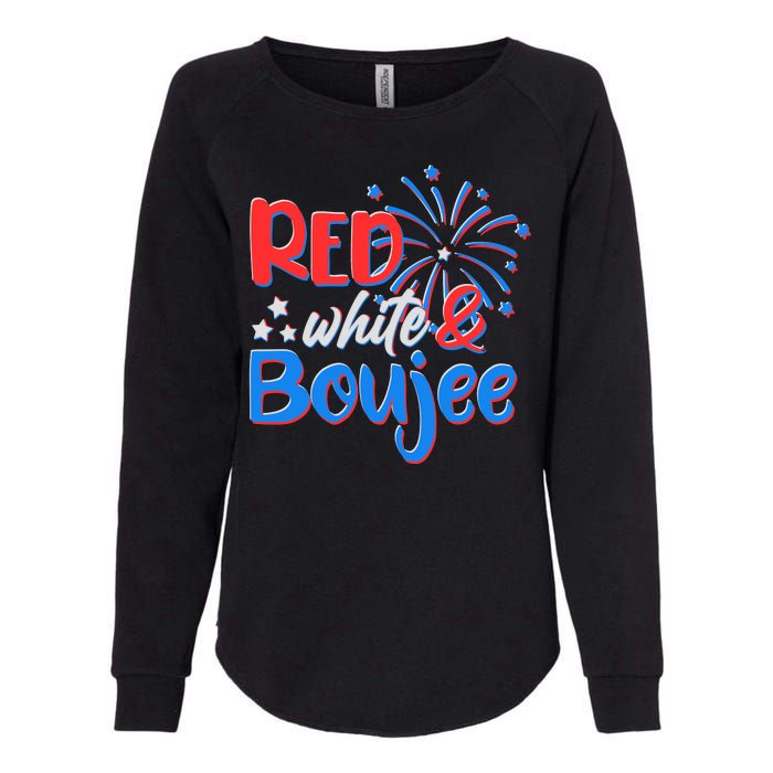 Red White And Boujee 4th of July Fireworks Womens California Wash Sweatshirt