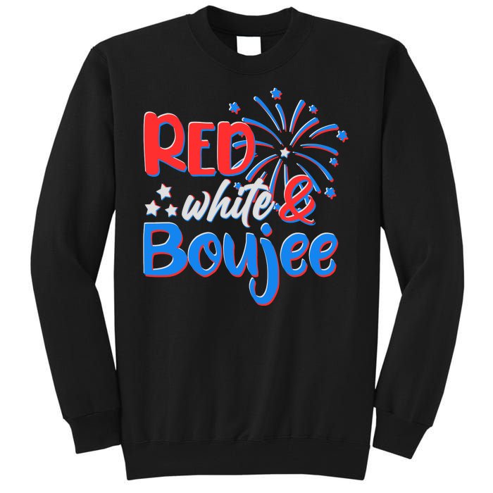 Red White And Boujee 4th of July Fireworks Tall Sweatshirt