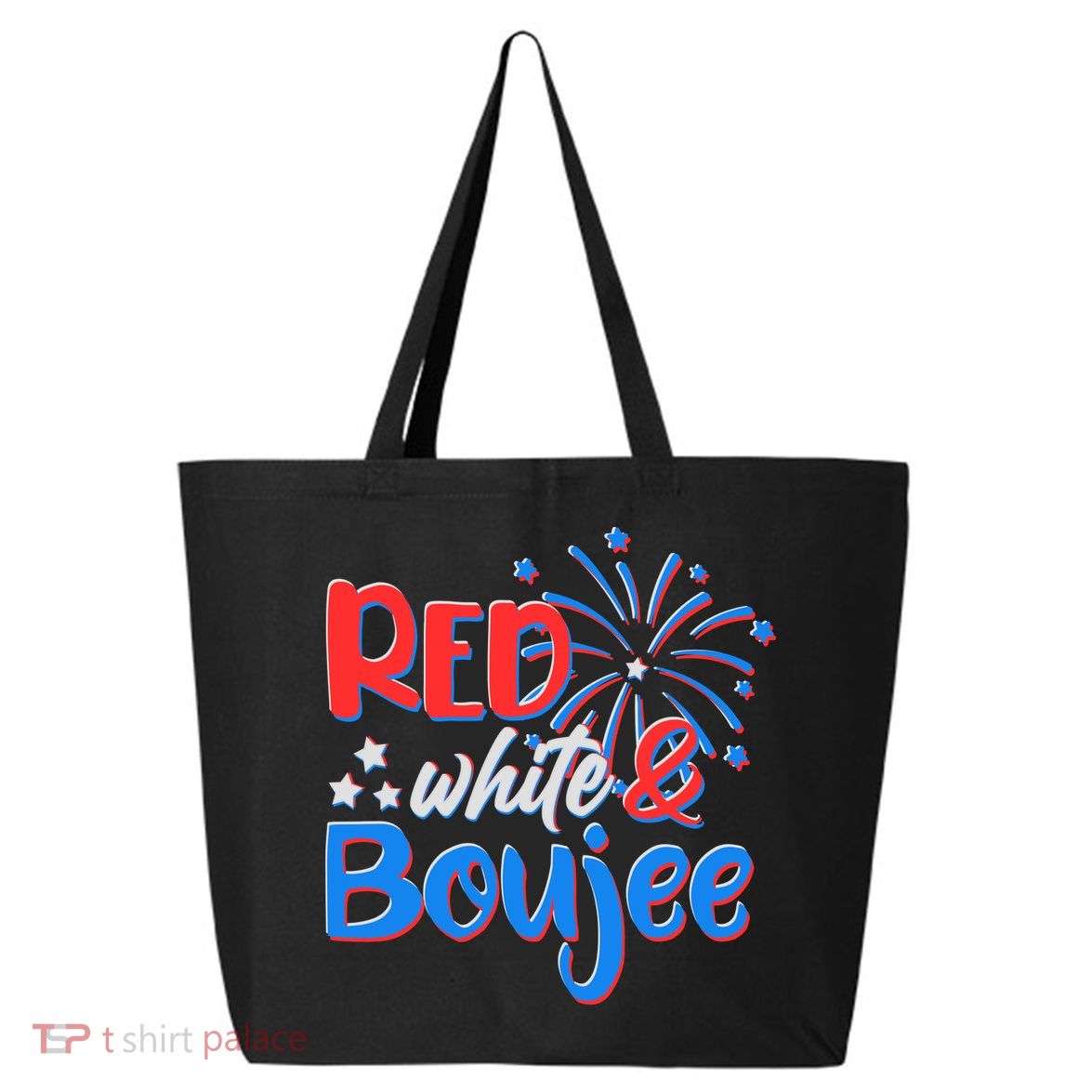 Red White And Boujee 4th of July Fireworks 25L Jumbo Tote