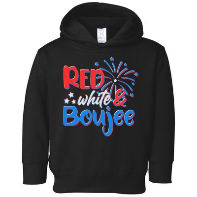 Red White And Boujee 4th of July Fireworks Toddler Hoodie