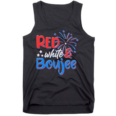 Red White And Boujee 4th of July Fireworks Tank Top