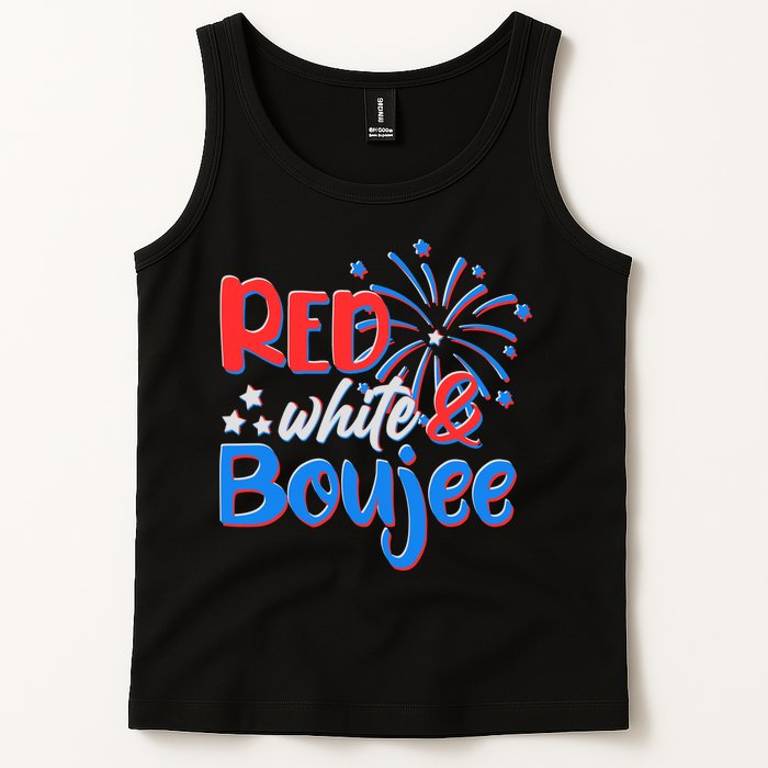 Red White And Boujee 4th of July Fireworks Tank Top