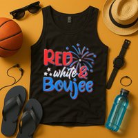 Red White And Boujee 4th of July Fireworks Tank Top