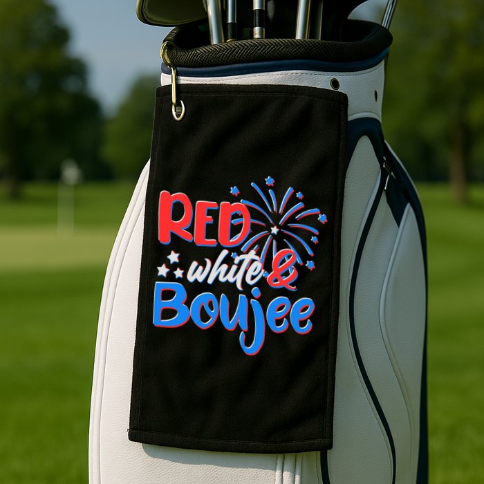Red White And Boujee 4th of July Fireworks Golf Towel