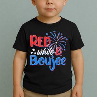 Red White And Boujee 4th of July Fireworks Toddler T-Shirt