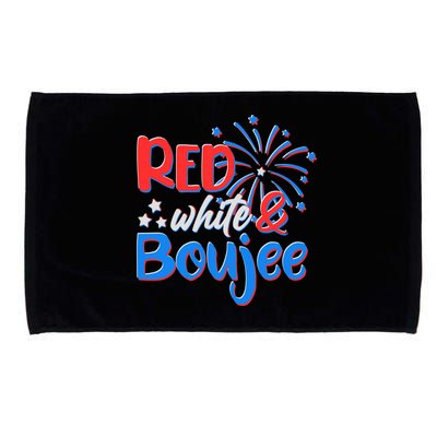 Red White And Boujee 4th of July Fireworks Microfiber Hand Towel
