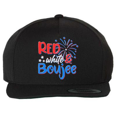 Red White And Boujee 4th of July Fireworks Wool Snapback Cap