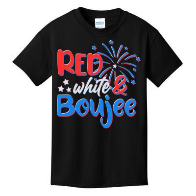 Red White And Boujee 4th of July Fireworks Kids T-Shirt