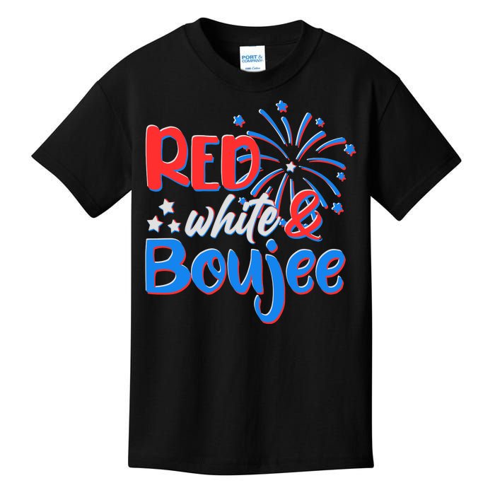 Red White And Boujee 4th of July Fireworks Kids T-Shirt