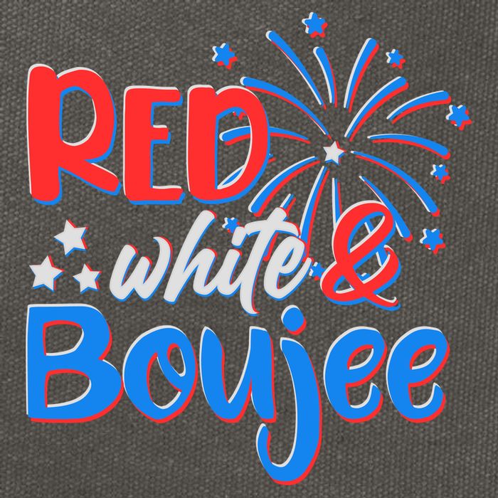 Red White And Boujee 4th of July Fireworks Cotton Canvas Backpack