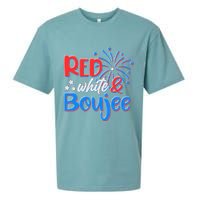 Red White And Boujee 4th of July Fireworks Sueded Cloud Jersey T-Shirt
