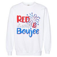 Red White And Boujee 4th of July Fireworks Garment-Dyed Sweatshirt
