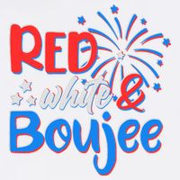 Red White And Boujee 4th of July Fireworks Garment-Dyed Sweatshirt