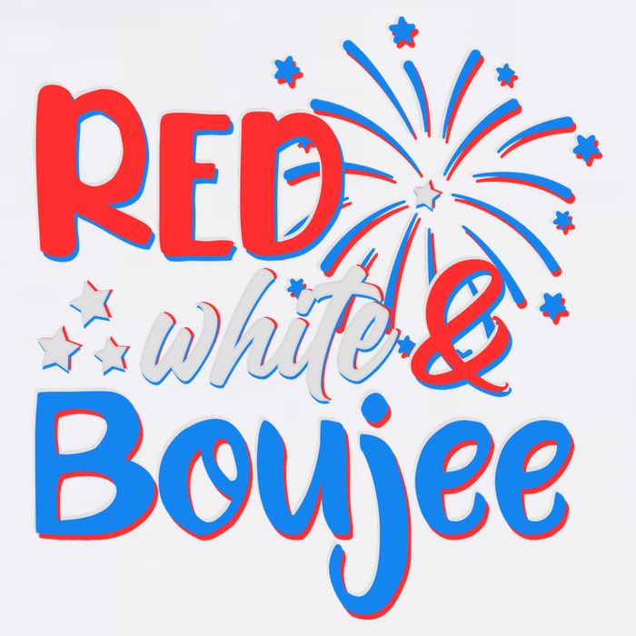 Red White And Boujee 4th of July Fireworks Garment-Dyed Sweatshirt