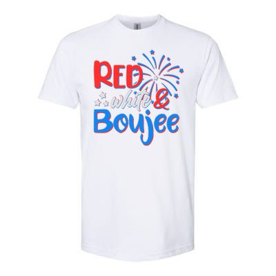 Red White And Boujee 4th of July Fireworks Softstyle CVC T-Shirt