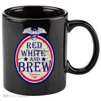 Red White And Brew Since 1776 11oz C Handle Ceramic Mug
