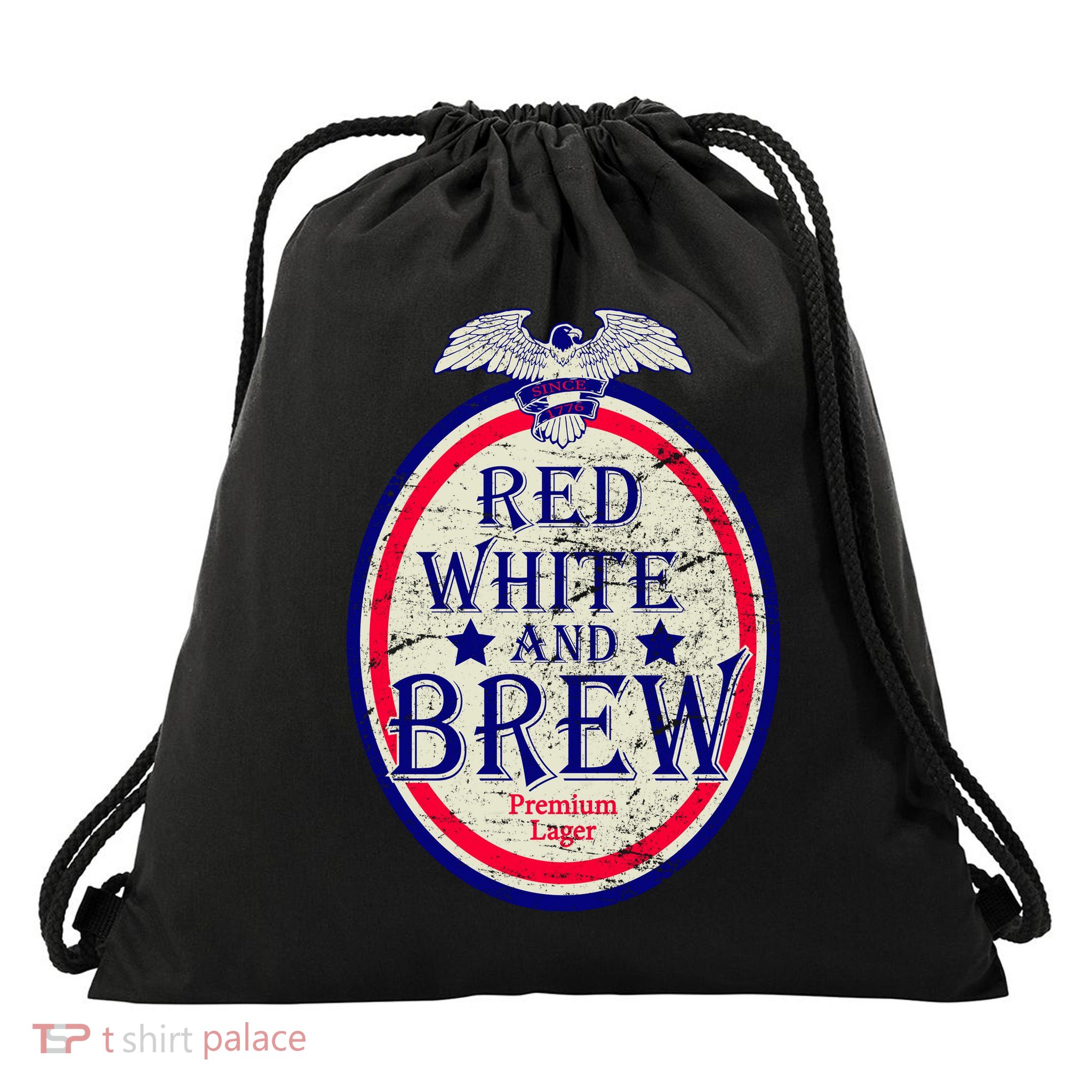 Red White And Brew Since 1776 Drawstring Bag