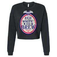 Red White And Brew Since 1776 Cropped Pullover Crew