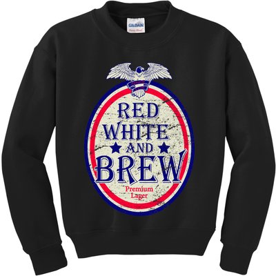 Red White And Brew Since 1776 Kids Sweatshirt