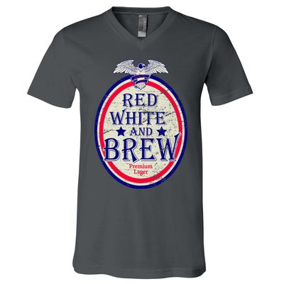 Red White And Brew Since 1776 V-Neck T-Shirt
