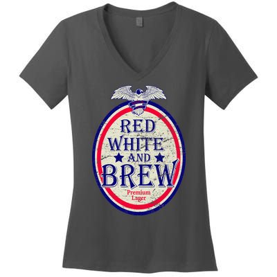 Red White And Brew Since 1776 Women's V-Neck T-Shirt