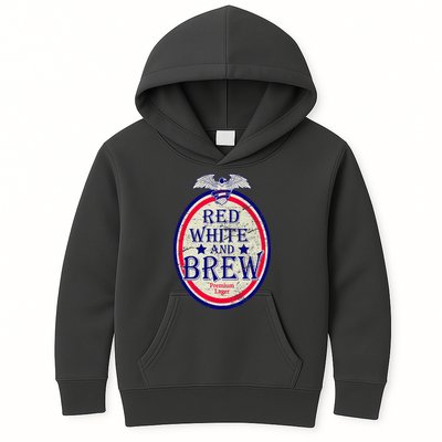 Red White And Brew Since 1776 Kids Hoodie