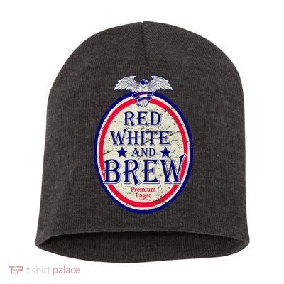 Red White And Brew Since 1776 Short Acrylic Beanie