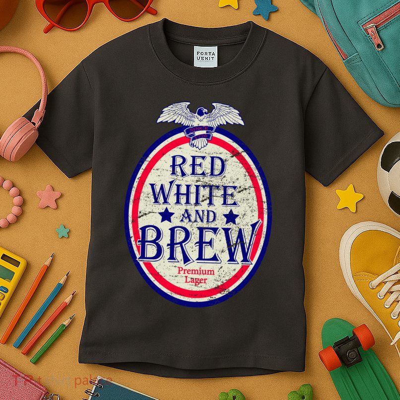 Red White And Brew Since 1776 Kids T-Shirt