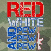 Red White And Pew Pew Pew USA Guns Legacy Tie Dye Trucker Hat