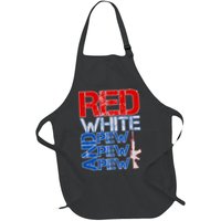 Red White And Pew Pew Pew USA Guns Apron