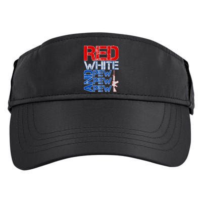 Red White And Pew Pew Pew USA Guns Adult Drive Performance Visor