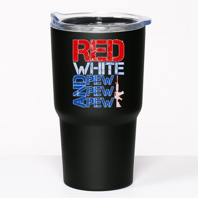 Red White And Pew Pew Pew USA Guns Tumbler