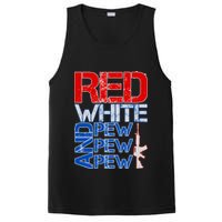Red White And Pew Pew Pew USA Guns PosiCharge Competitor Tank