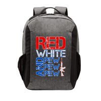 Red White And Pew Pew Pew USA Guns Vector Backpack