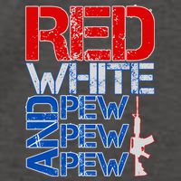 Red White And Pew Pew Pew USA Guns Vector Backpack