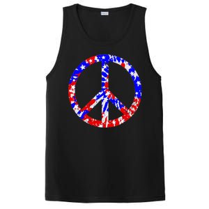 Red White Blue Dyed Peach Sign Stars PosiCharge Competitor Tank