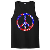 Red White Blue Dyed Peach Sign Stars PosiCharge Competitor Tank