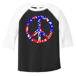 Red White Blue Dyed Peach Sign Stars Toddler Fine Jersey T-Shirt