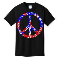 Red White Blue Dyed Peach Sign Stars Kids T-Shirt