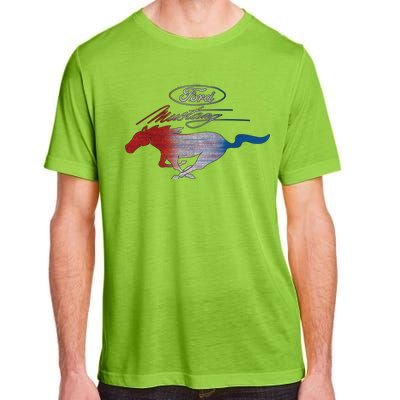 Red White Blue Mustang Logo Adult ChromaSoft Performance T-Shirt