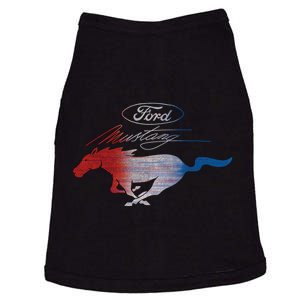 Red White Blue Mustang Logo Doggie Tank