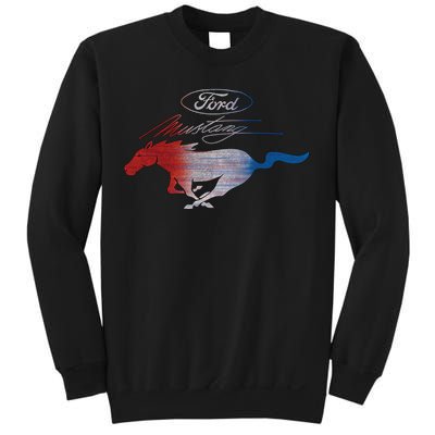 Red White Blue Mustang Logo Sweatshirt