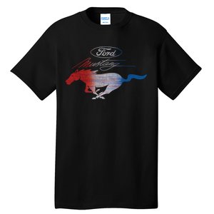 Red White Blue Mustang Logo Tall T-Shirt