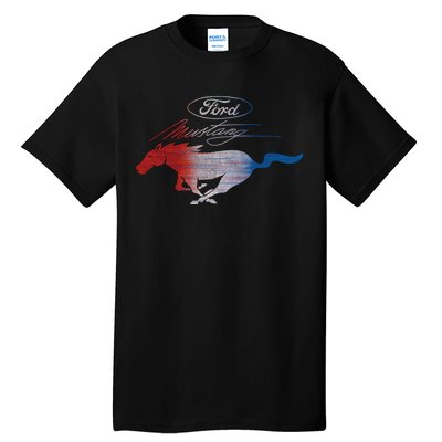 Red White Blue Mustang Logo Tall T-Shirt