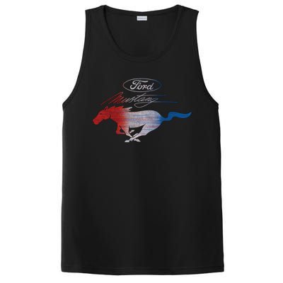 Red White Blue Mustang Logo PosiCharge Competitor Tank