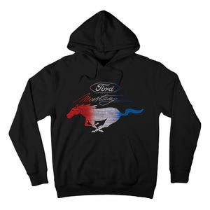 Red White Blue Mustang Logo Tall Hoodie