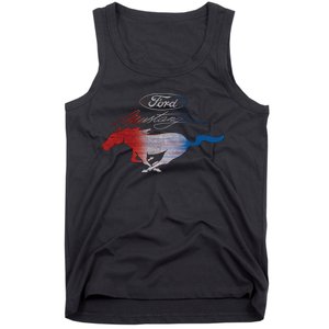 Red White Blue Mustang Logo Tank Top