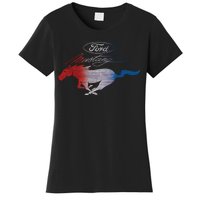 Red White Blue Mustang Logo Women's T-Shirt